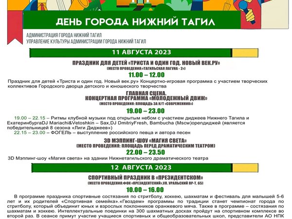 День города Нижний Тагил 2023